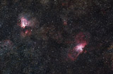 Omeganebel (M17) und Adlernebel (M16)